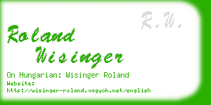 roland wisinger business card